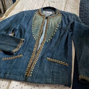Beaded denim jacket